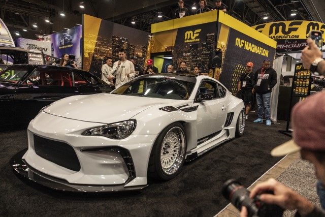 magnaflow tj hunt wide body brz at sema